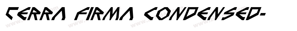 Terra Firma Condensed字体转换